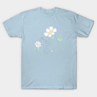 Picking Daisies- DIY Pre-printed design for embroidery T-Shirt T-Shirt